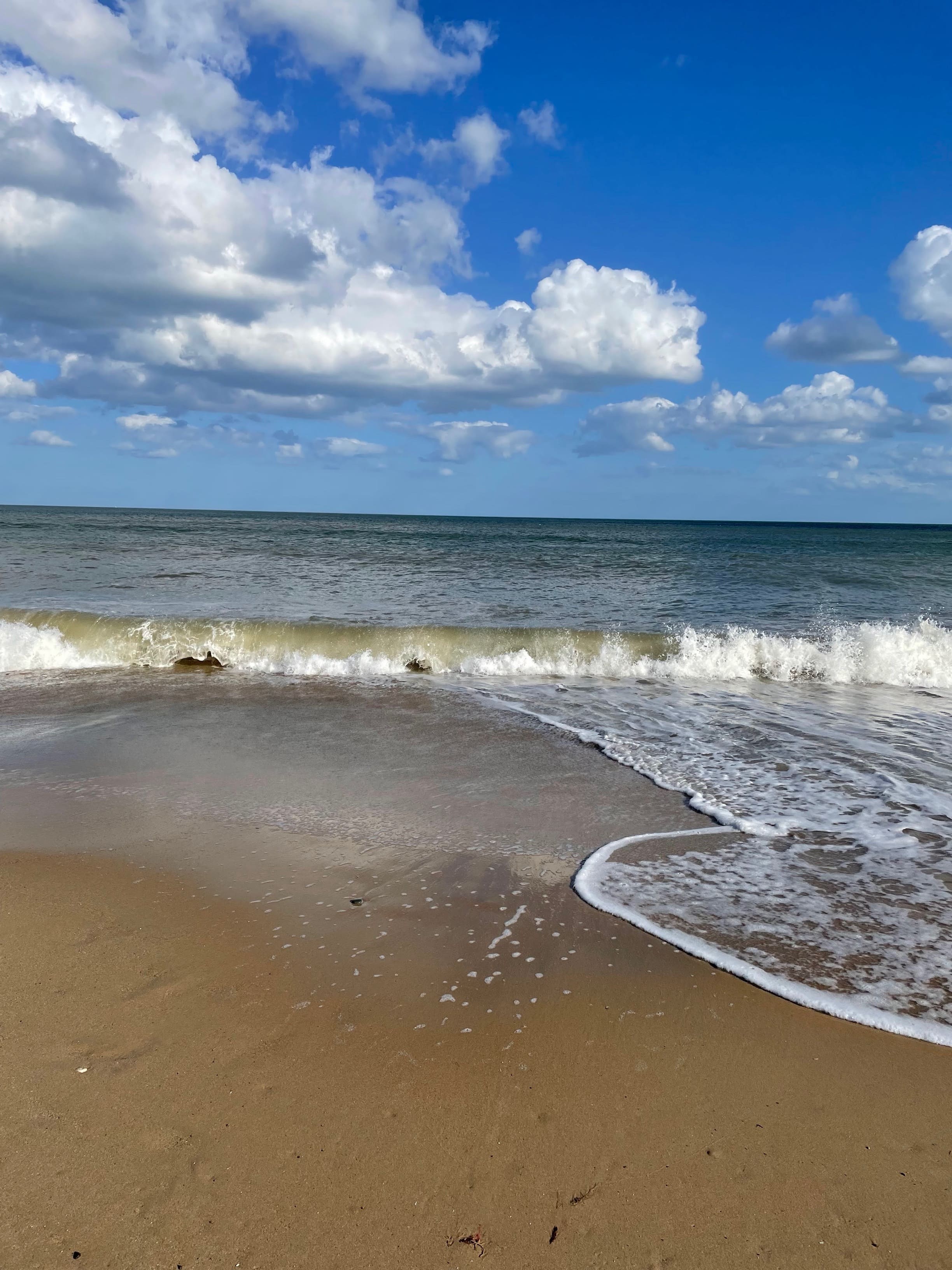 Calming Beach With Wave